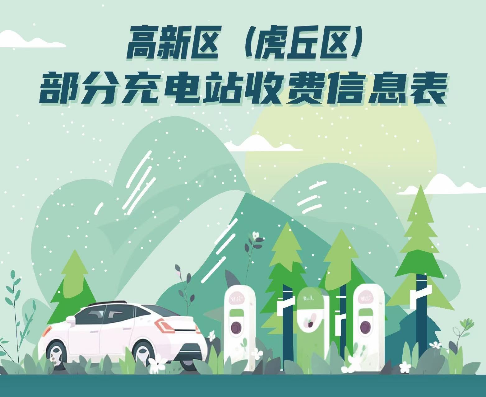 高新區（虎丘區）部分充電站收費信息表