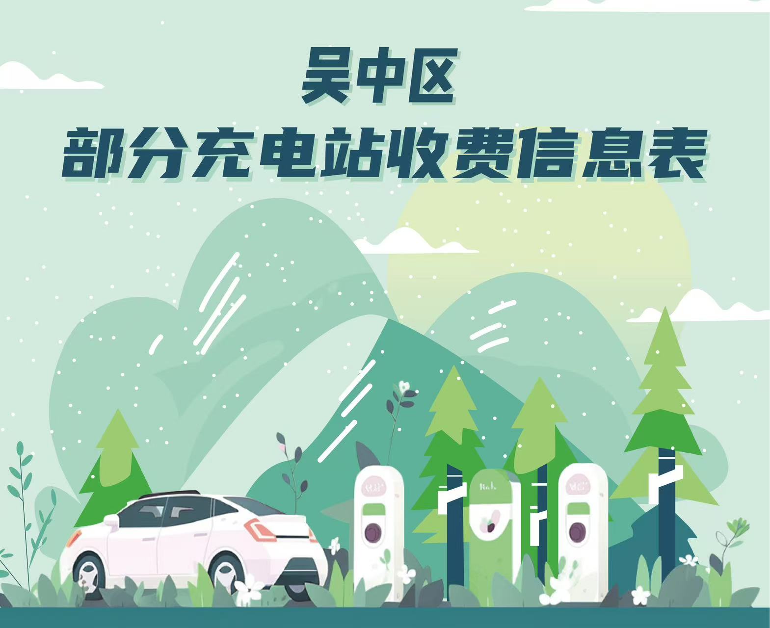 吳中區部分充電站收費信息表